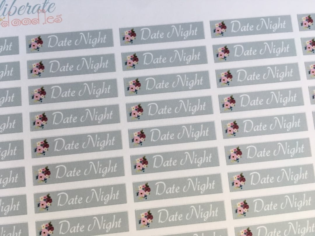 Date Night Planner Stikcers -- Made to Fit the Deliberate Doodles, Erin ...