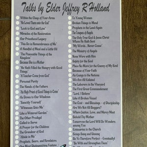 Talks by Elder Jeffrey R. Holland -- Passt auf einen 15x23 cm großen Planner (T009)