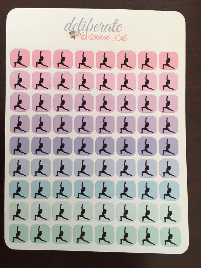 Yoga Icon Planner Stickers -- Made to for the Deliberate Doodles ...