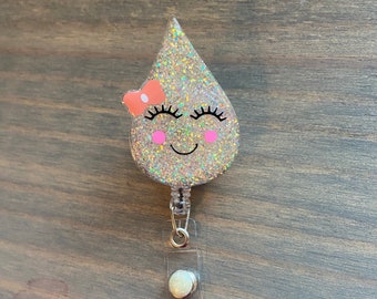 milk droplet, colostrum, Lactation Consultant badge reel