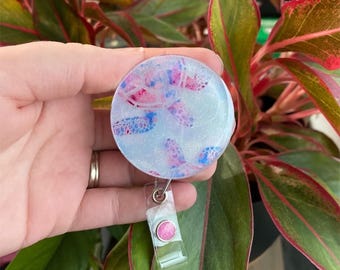 Sea Turtle badge reel, water color