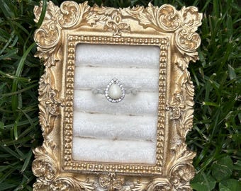 Breastmilk ring, pear shaped ring, DNA jewelry, cremation jewelry