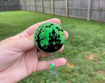 Badge reel Spooky, Halloween, Haunyed house