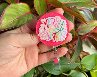 Badge reel, Santa, Christmas, coffee
