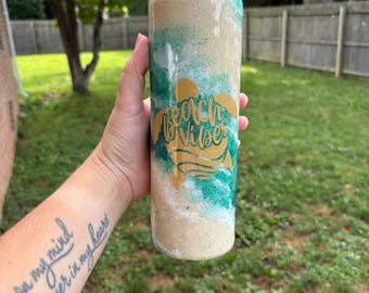 CLEARANCE | beach tumbler, real sand