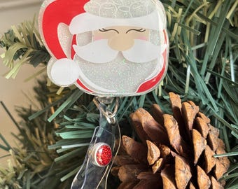 Badge reel, Santa, Christmas, coffee