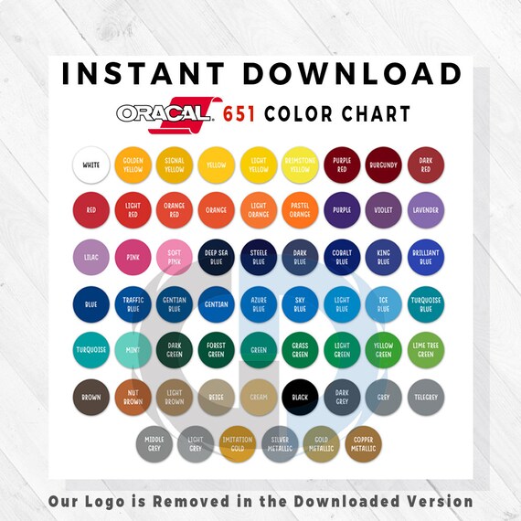 Oracal 651 Chart