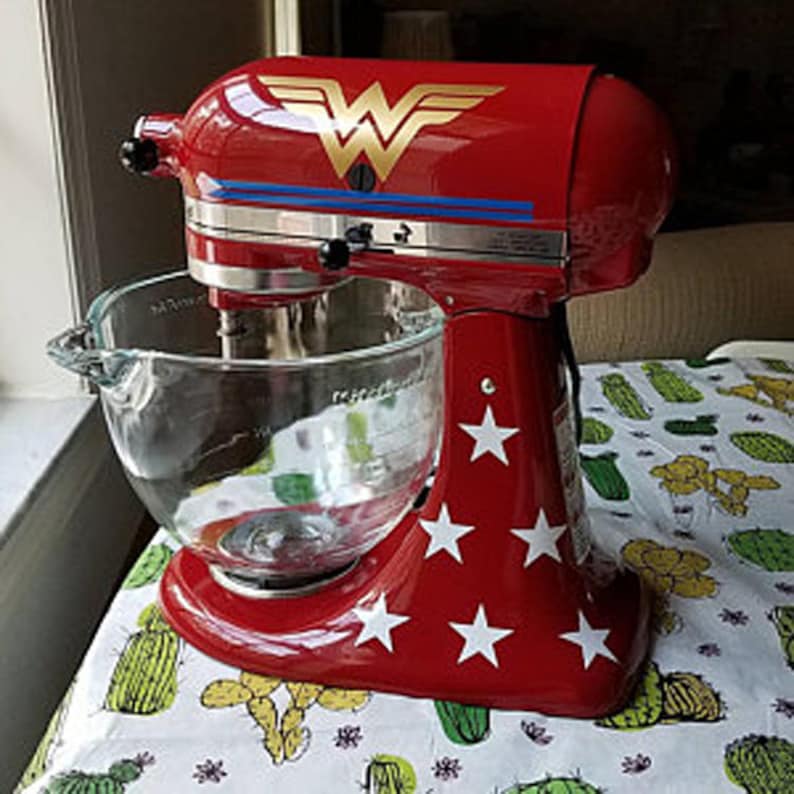 Wonder Woman KitchenAid stand mixer decal set. Deluxe edition Etsy