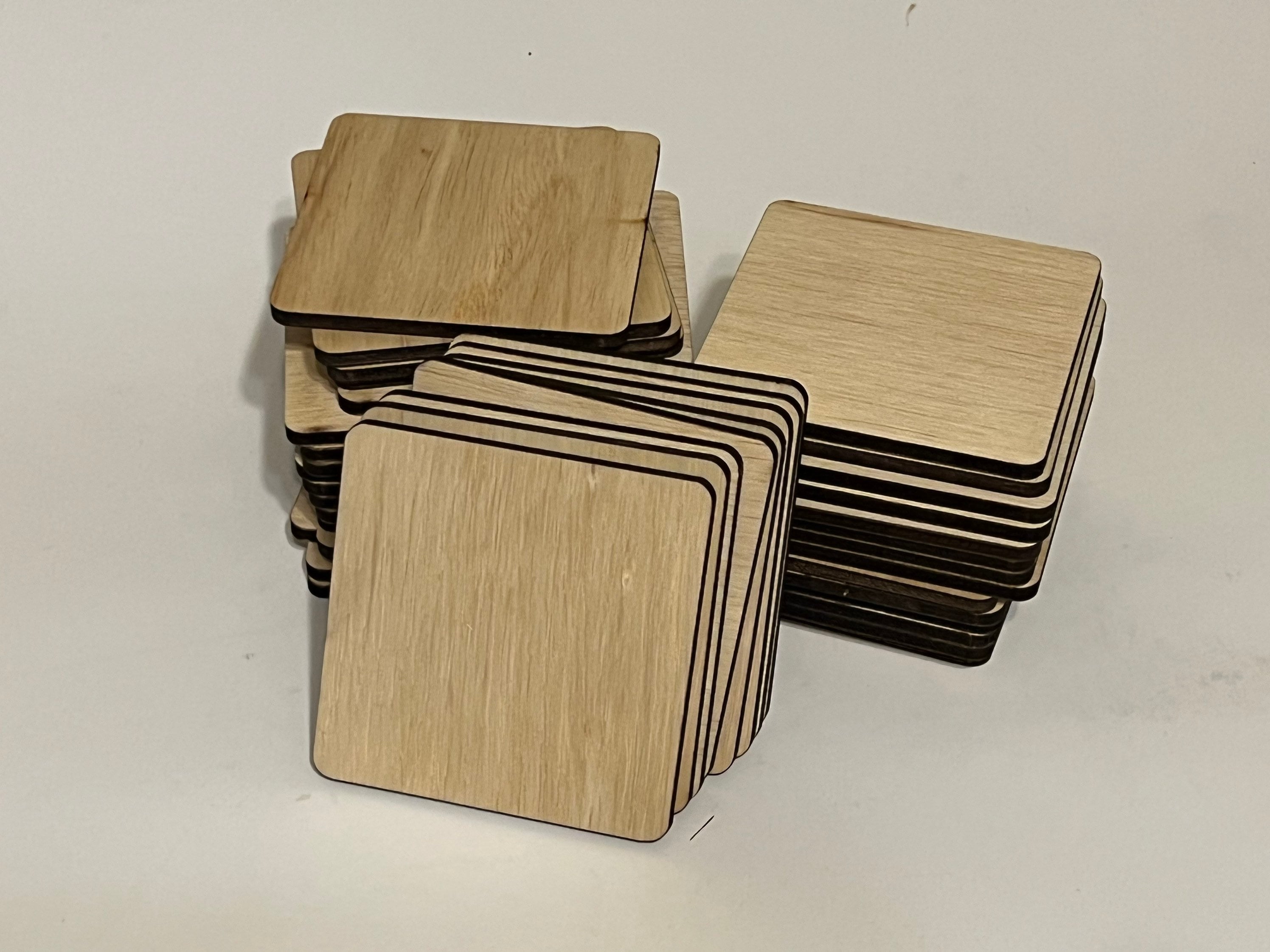 12Pack Unfinished Wood Coasters, 4 inch Round Blank Wooden Craft Coasters Wood Slices for DIY Architectural Models Drawing Painting Wood Engraving