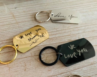 Handwriting gift, keepsake, fathers day, mothers day, handwriting steel, handwriting engraved, handwriting keepsake, handwriting keychain