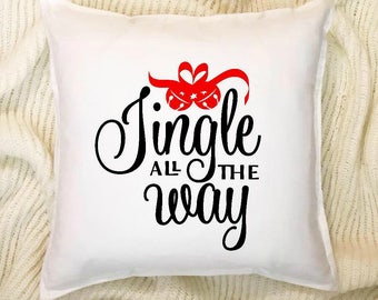 couch pillow, throw pillow, christmas gift, home decor, Jingle all the way, christmas pillow, christmas decor, gifts 20, farmhouse pillow