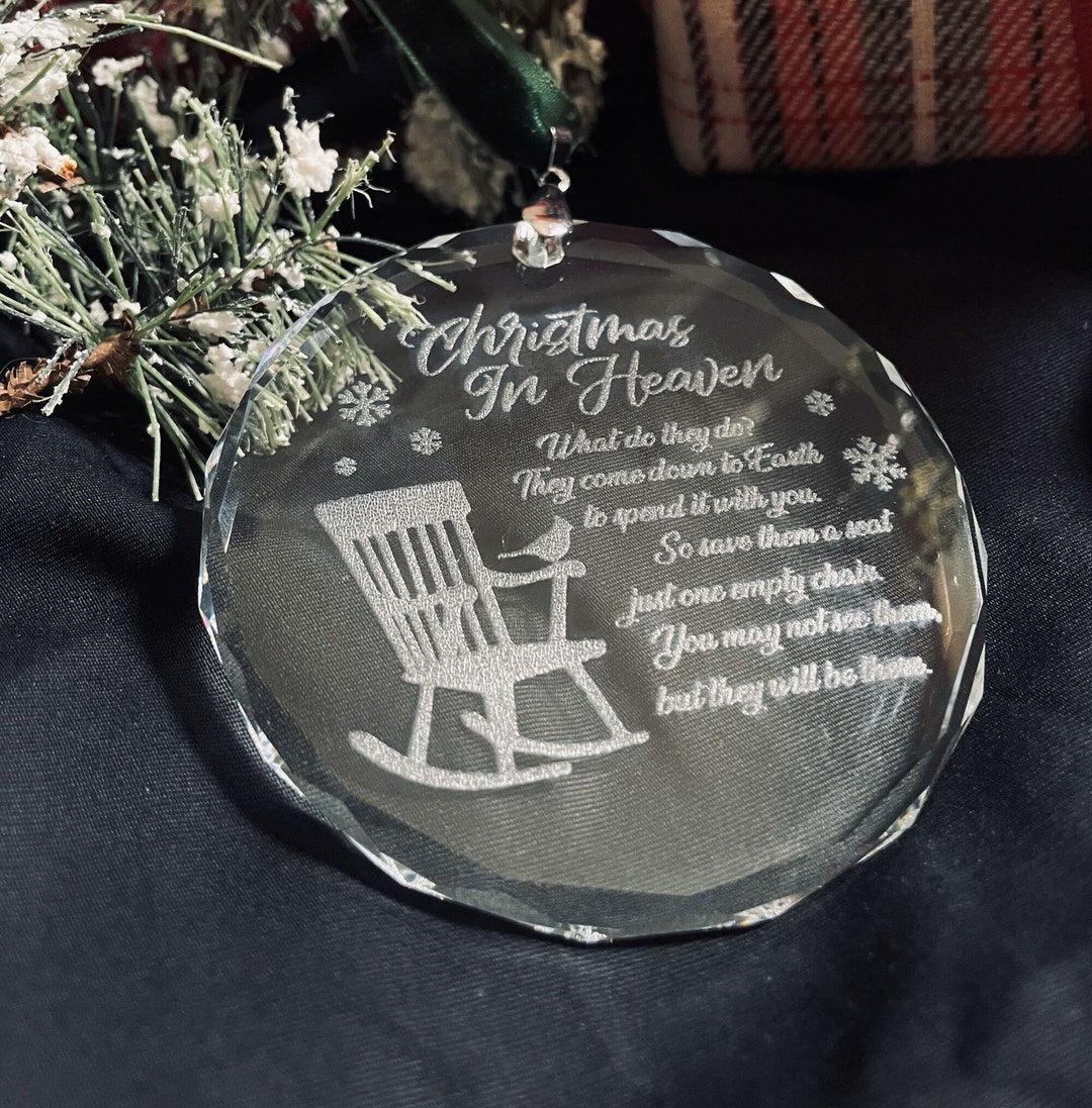 Engraved Memorial Ornament, Glass Ornament, in Memory Of, Family
