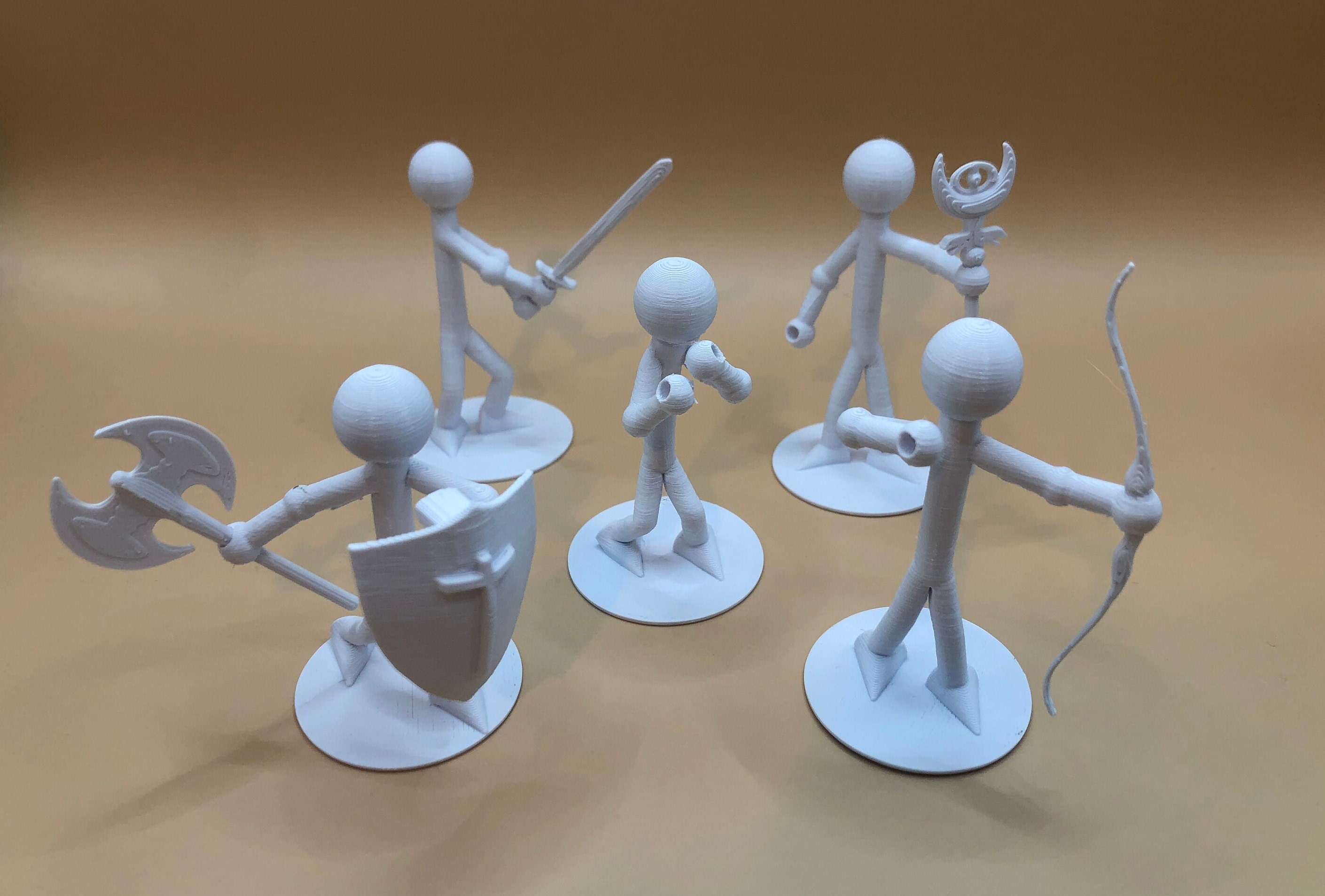 Stick Figurines With Equipable/interchangable Weapons for Tabletop ...