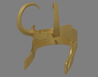 Loki Crown Helmet with Horns File for 3D Printing