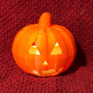 Spooky Halloween Jack-o-lantern Pumpkin LED Tea Light