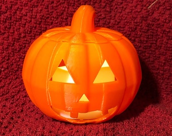 Spooky Halloween Jack-o-lantern Pumpkin LED Tea Light