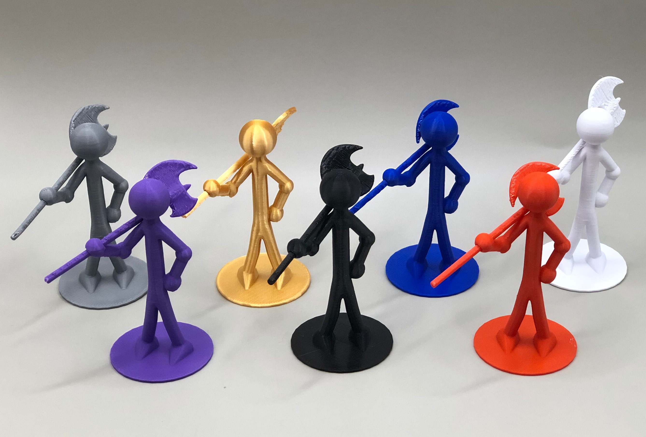 3D Printed Stick Figure Set: Interchangeable Weapons, Tabletop RPG ...