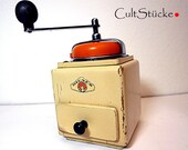 Shabby Style Dienes Mill Coffee Mill Nostalgic Wood Plastic Lid Bakelite Drawer Vintage Made in Germany