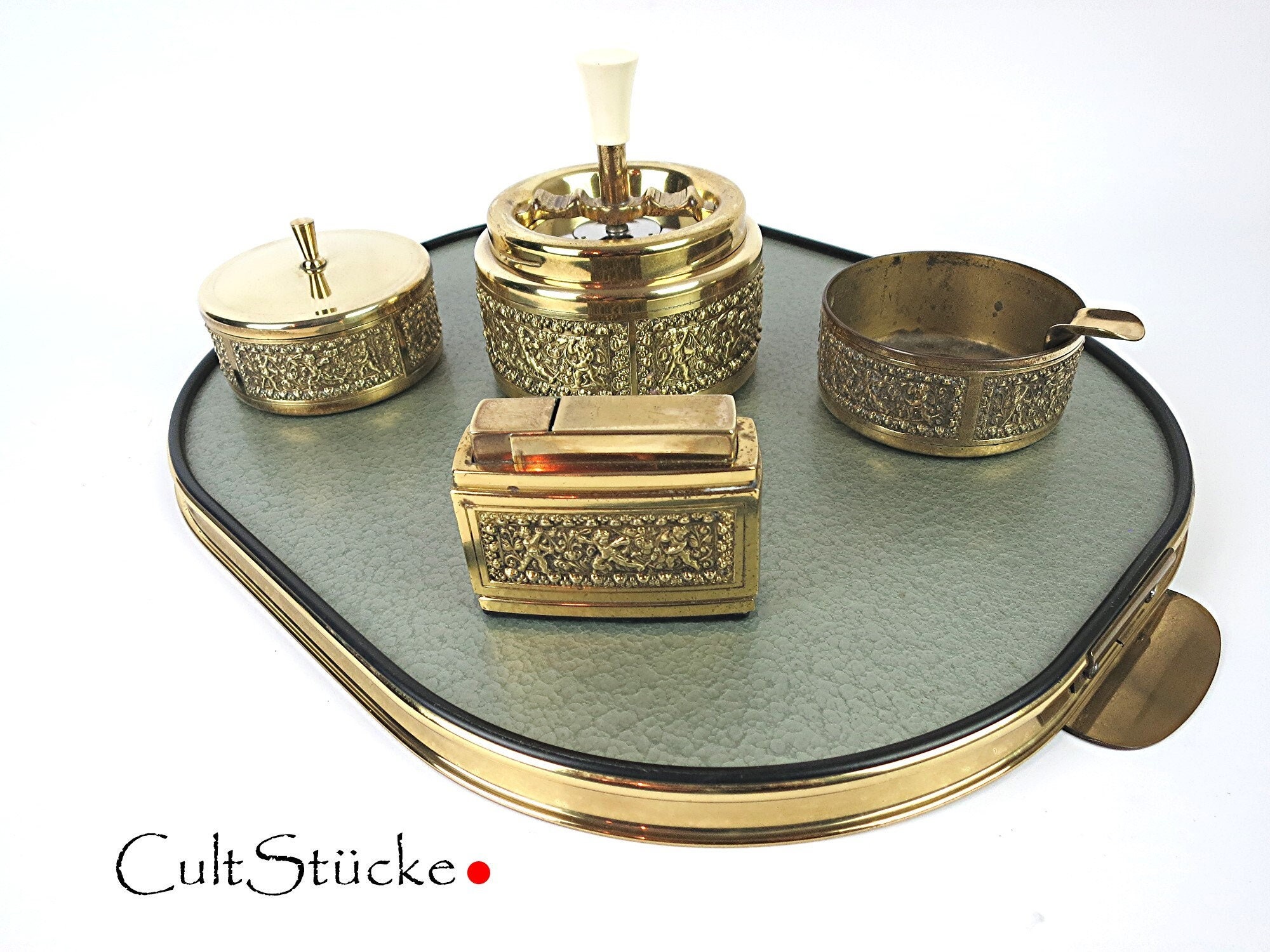 Briquet Ancien Erhard & Söhne - Lampadaire Vers 1920 - Rare - Cuivre Et Laiton