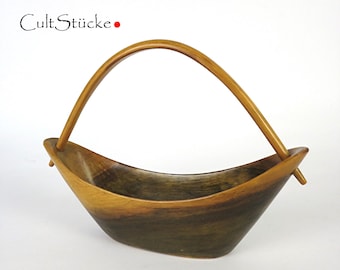 Vintage 50s 60s puristic offering bowl wooden bowl rarity mid century rockabilly living interior Made in Germany