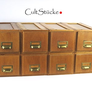 vintage années 60 tiroir index boîte tiroir boîte classeur tiroir rangement tiroir en bois (prix unitaire) intérieur de bureau nostalgique