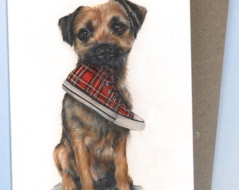 Angus (Border Terrier) | Border Terrier Card | Scottish Dog | Border Terrier Design