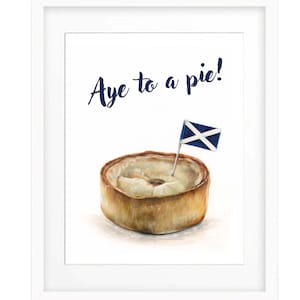 Scotch Pie (Art Print) | Scotch Pie Print | Kitchen Wall Art | Kitchen Decor | Scottish Pie Design | Scottish Kitchen Decor