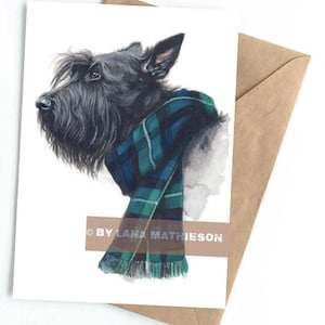 Archie | Scottie Dog Greeting Card | Scottie Dog Art | Scottish Terrier | Scottie Dog Card