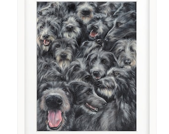 Million Deerhounds (Art Print) | Scottish Deerhound | Scottish Dog