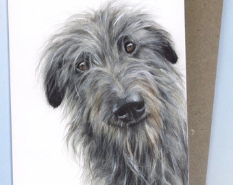 The Cheeky Deerhound (Greeting Card) | Scottish Deerhound | Scottish Dog