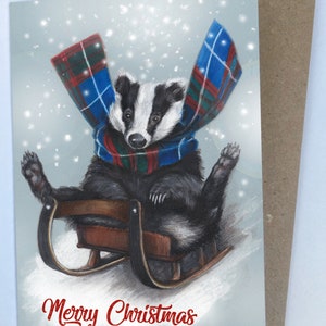 The Badger Doon the Brae (Christmas Card)