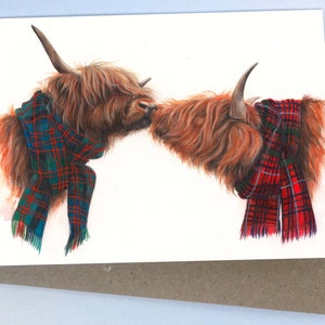 Highland Love (Greeting Card) | Highland Cow Card | Scottish Highland Cow Card | Scottish Card