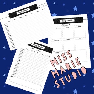 Wochenplan Printables ...sofort download, planner, Organizer, tracker...