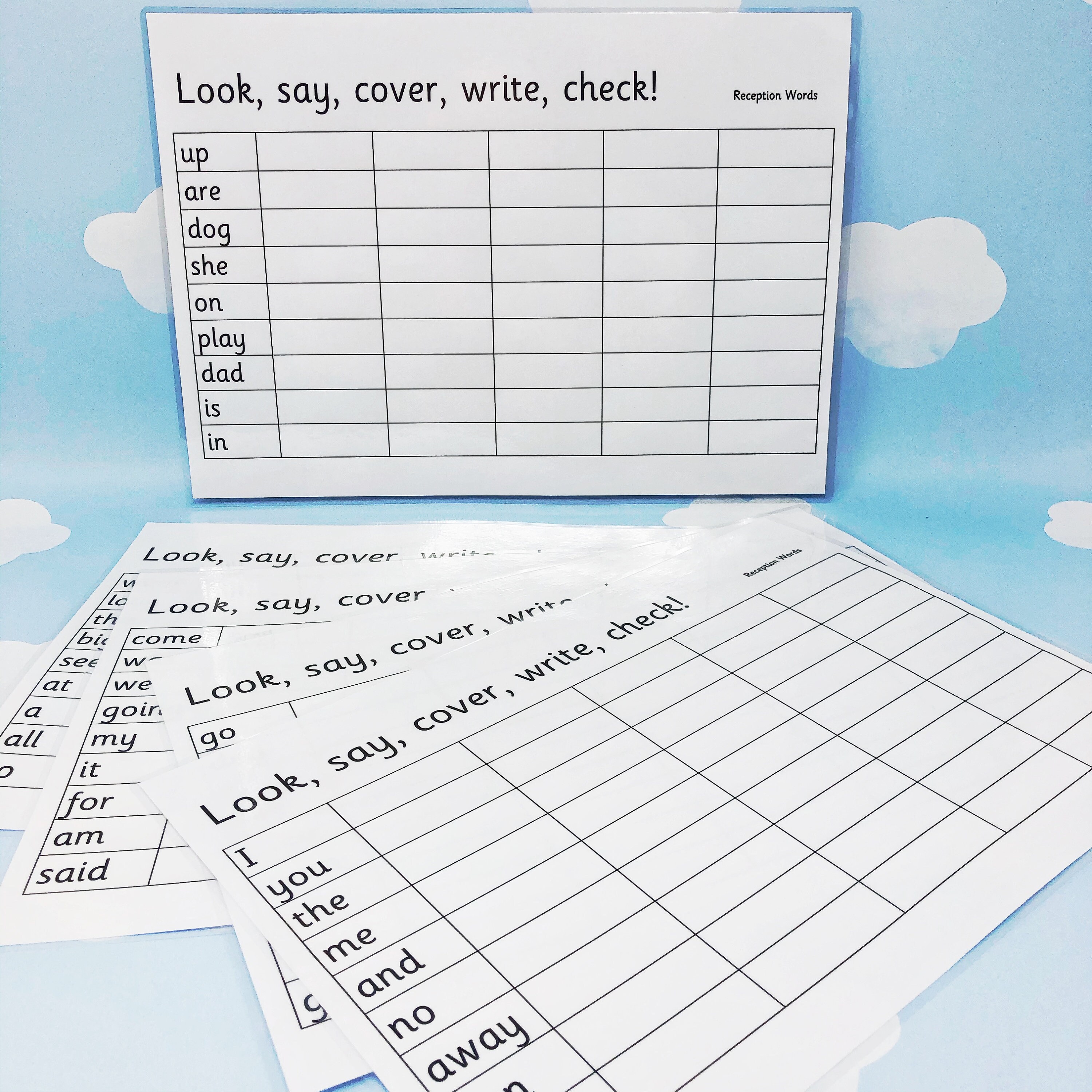 Reception Spellings Set High Frequency Words Spellings Etsy