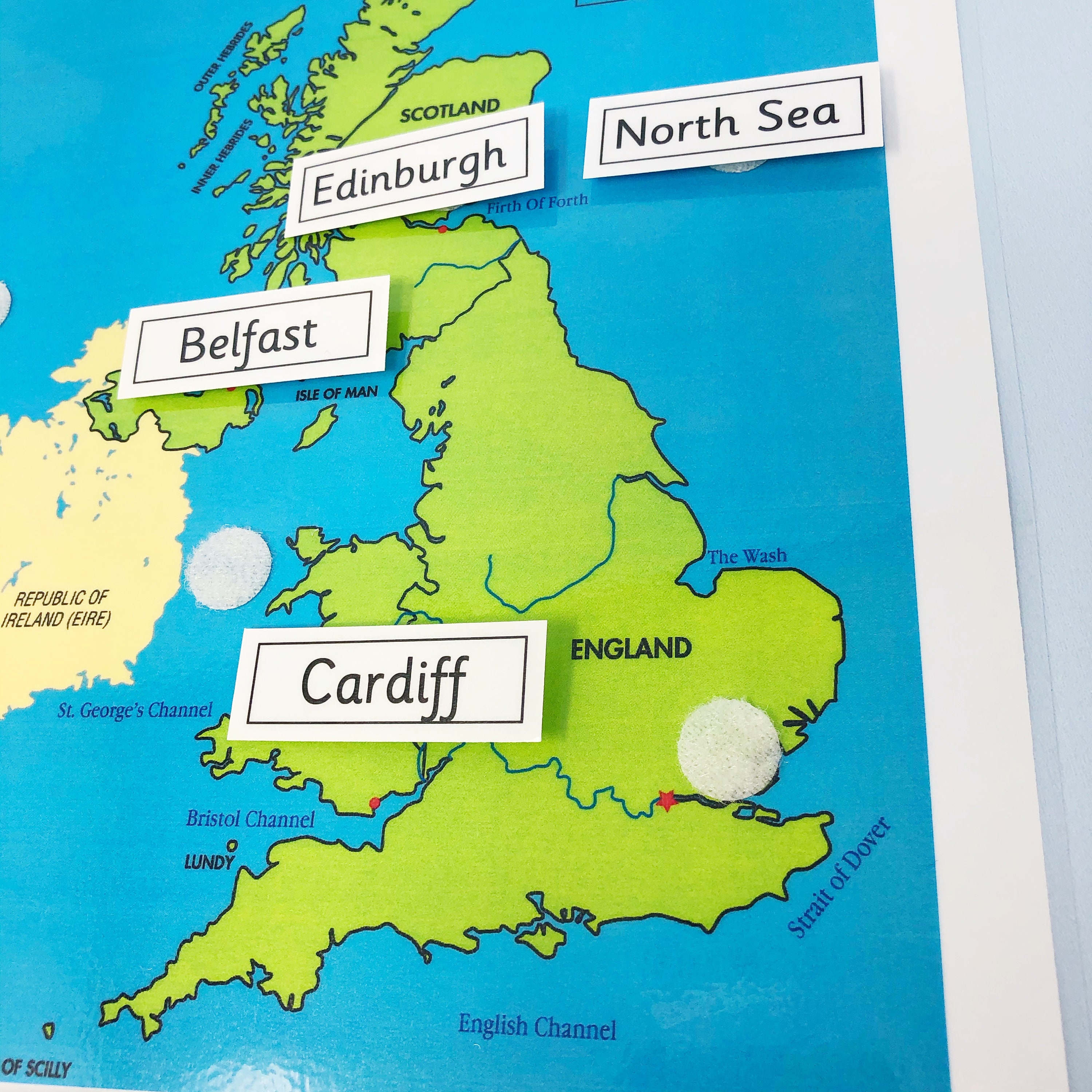 UK Map Learning Sheet Seas and Capital Cities KS1 Etsy