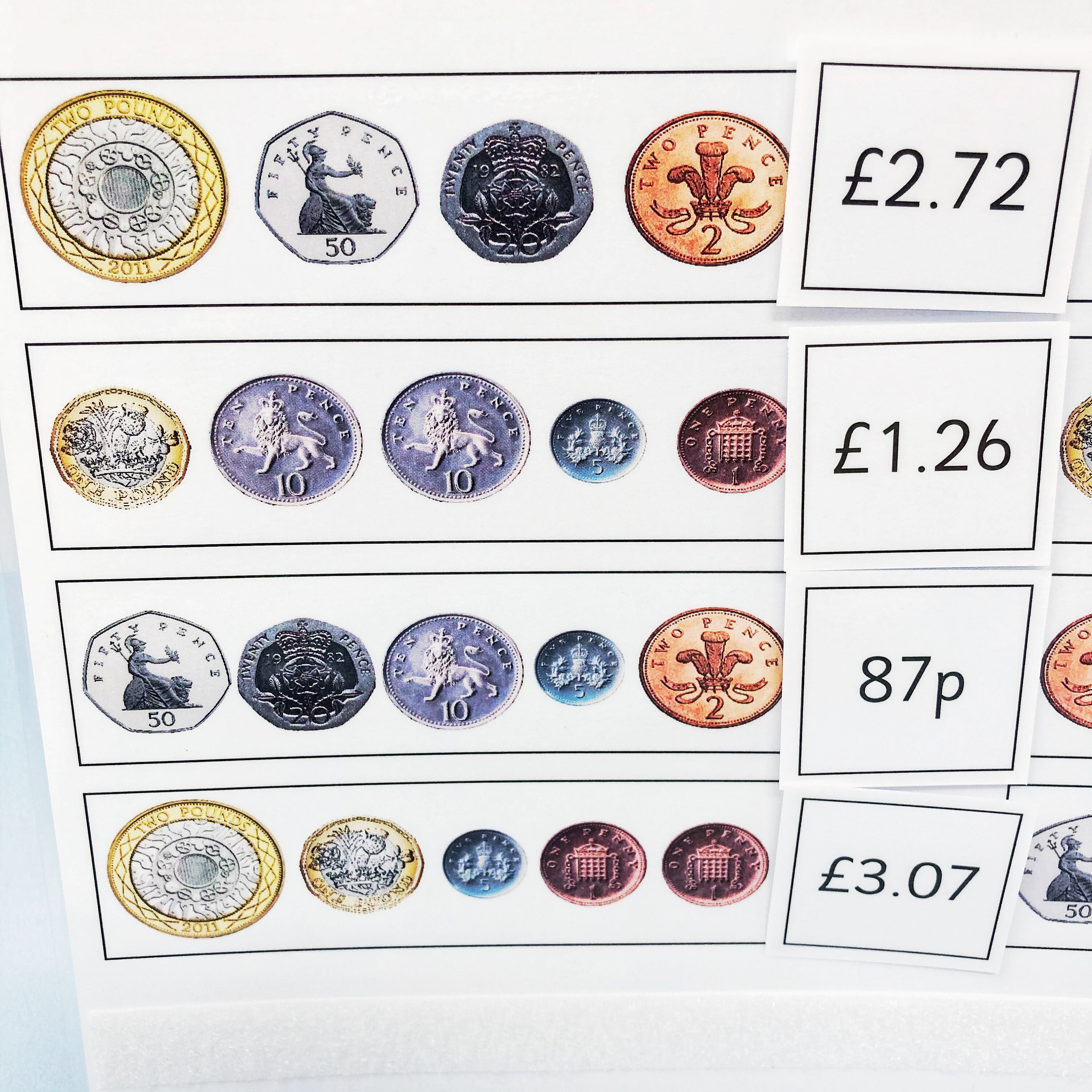 Counting Money Learning Sheet KS2 Matching Activities | Etsy