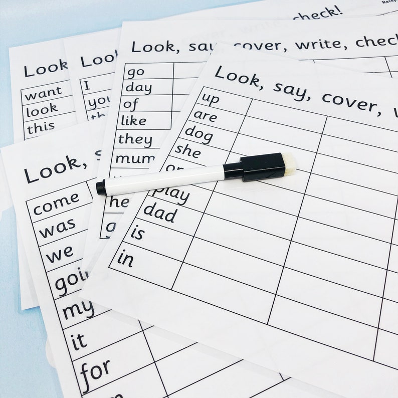 Reception Spellings Set High Frequency Words Spellings Etsy