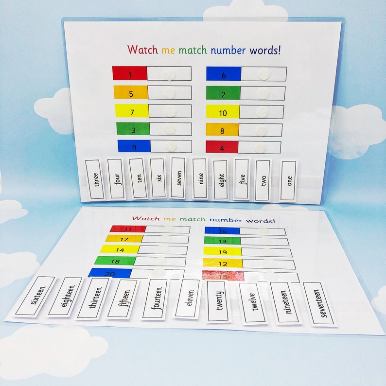 match-numbers-to-words-learning-sheet-ks1-number-words-etsy