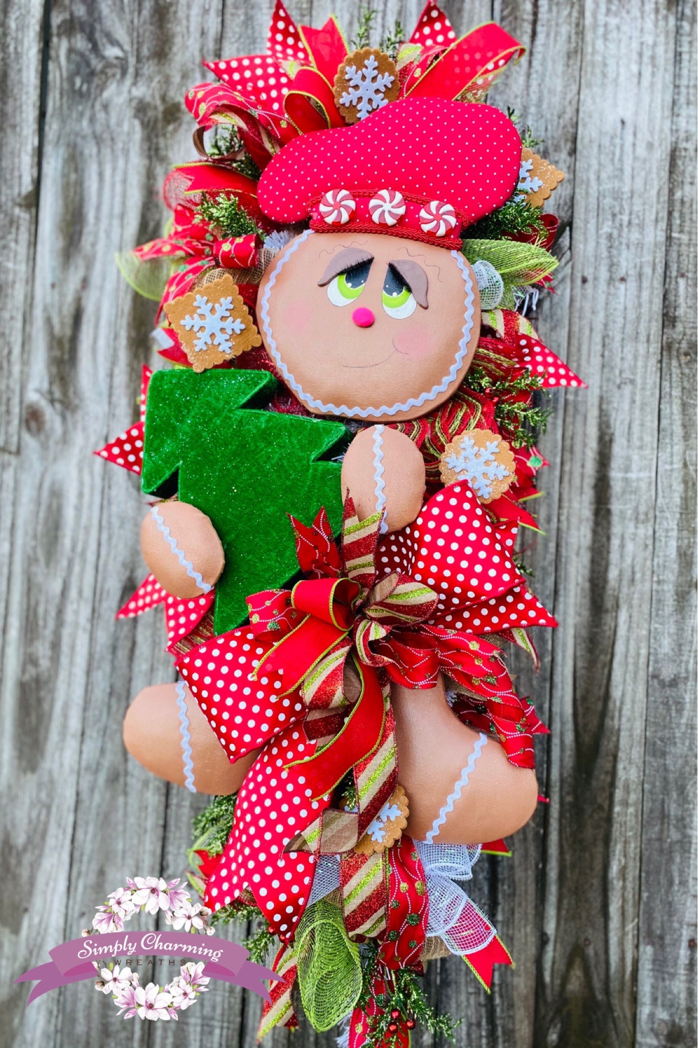 Gingerbread Christmas Wreath, Christmas Wreath, Gingerbread Wreath
