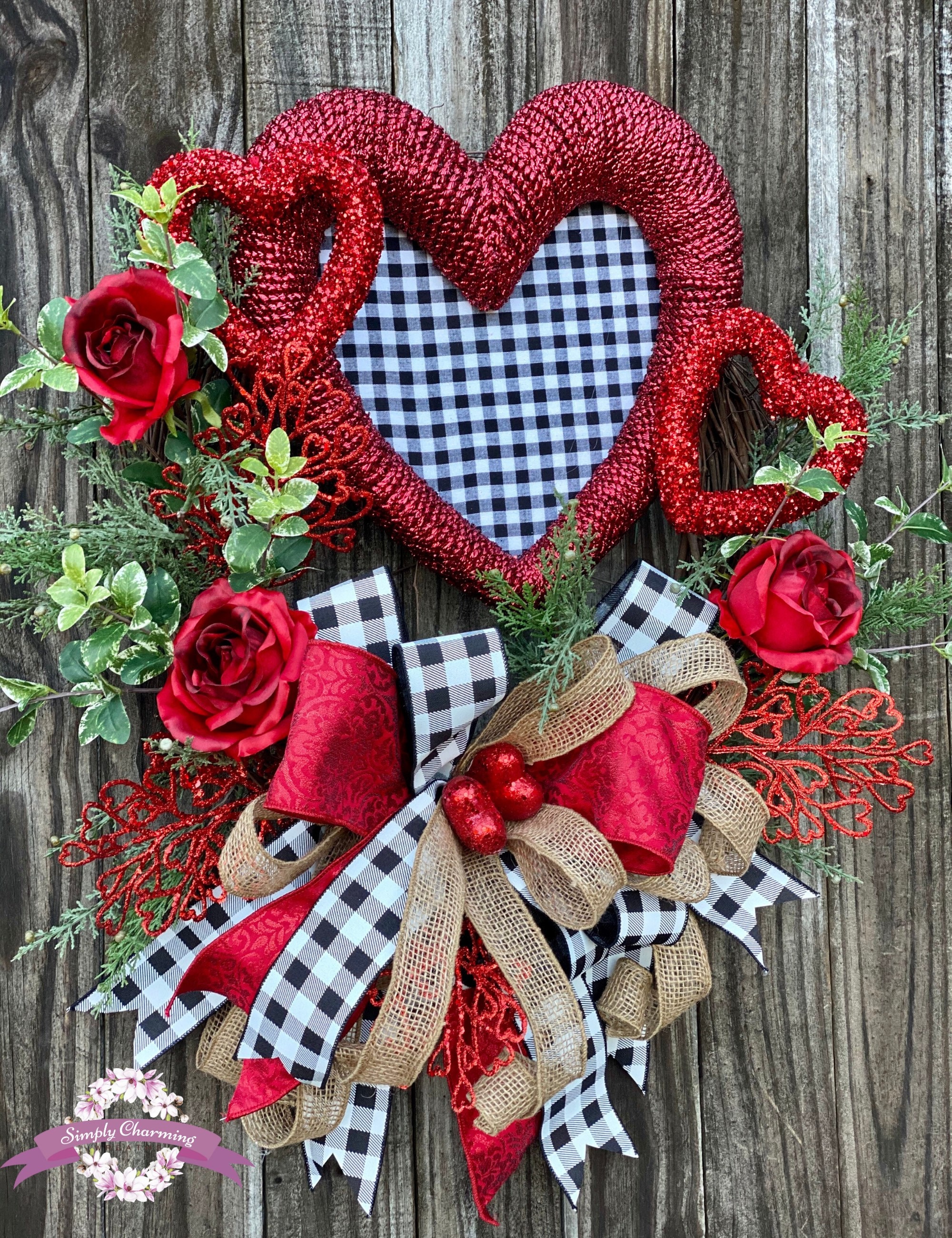 Creative Valentine Day Wreaths for Modern Garage
