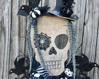 Halloween Skeleton Centerpiece, Skull Centerpiece, Halloween Centerpiece, Halloween Table Decor