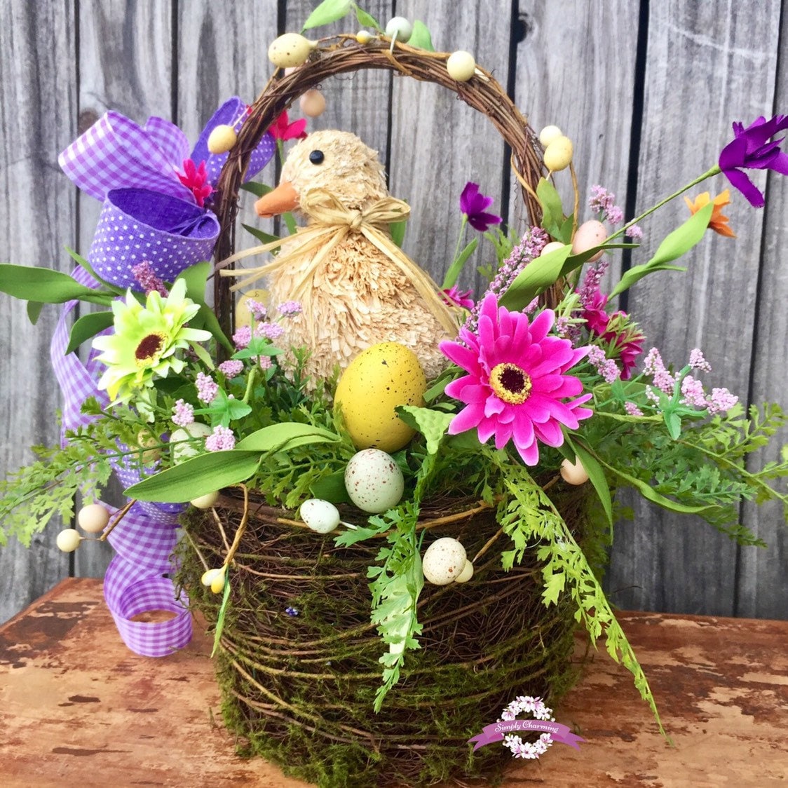 Spring Centerpiece Easter Basket Centerpiece Centerpiece Etsy Canada