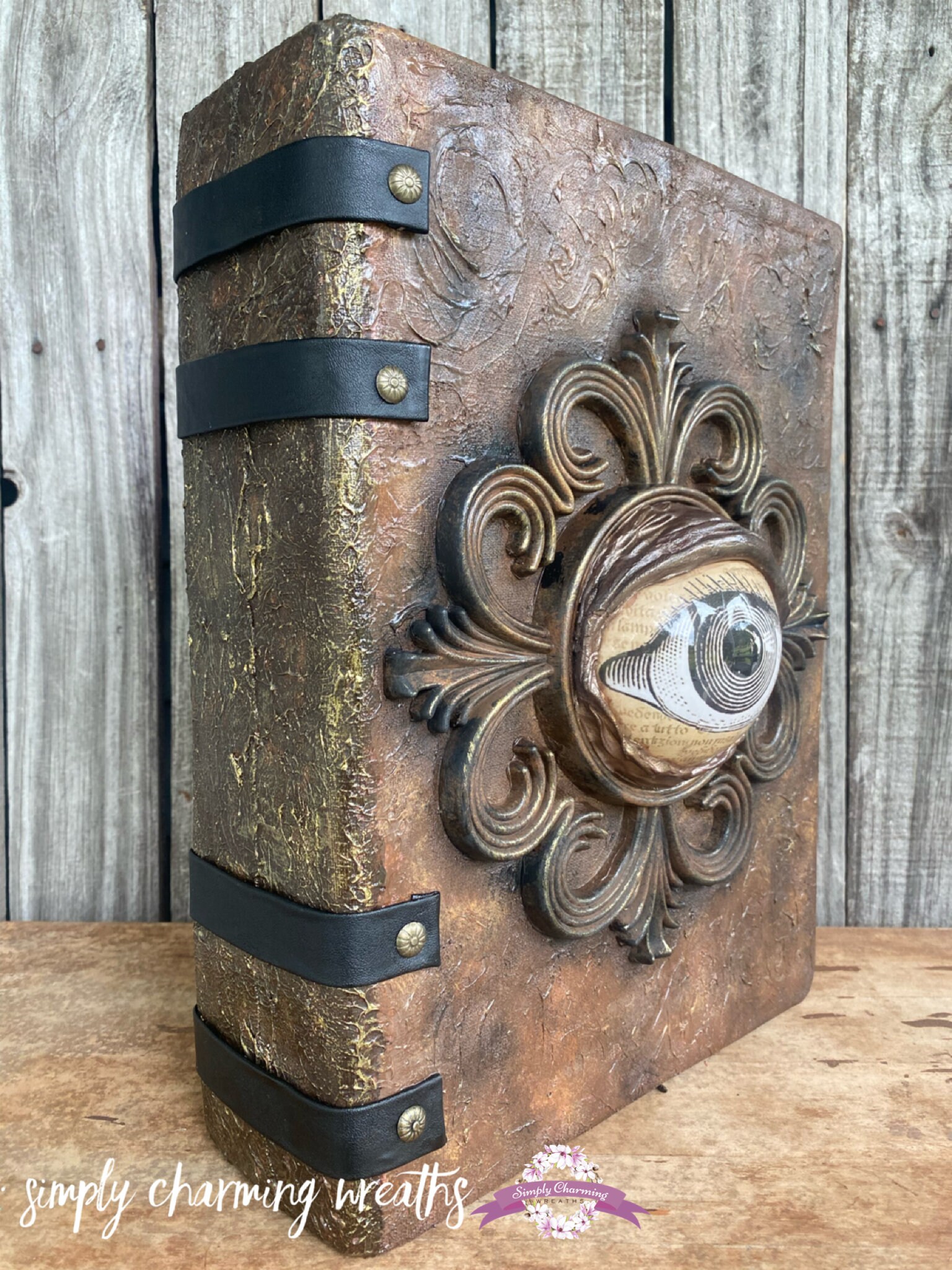 Halloween Spell Book, Spooky Halloween Prop, Witch Potion Book