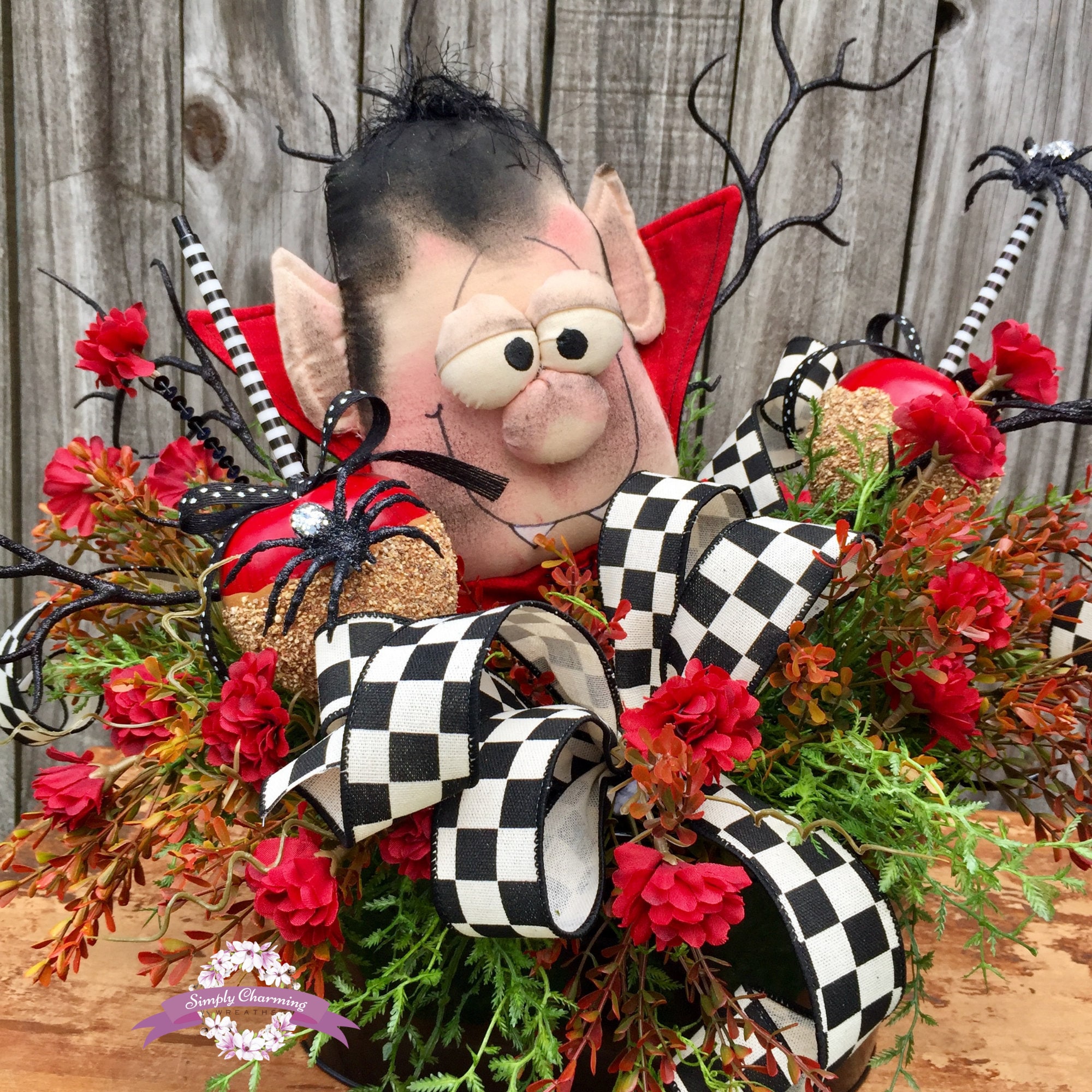 Vampire Halloween Centerpiece, Vampire Centerpiece, Halloween