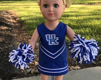 University of Kentucky Wildcats cheer outfit for 18” doll (DOLL NOT INCLUDED)