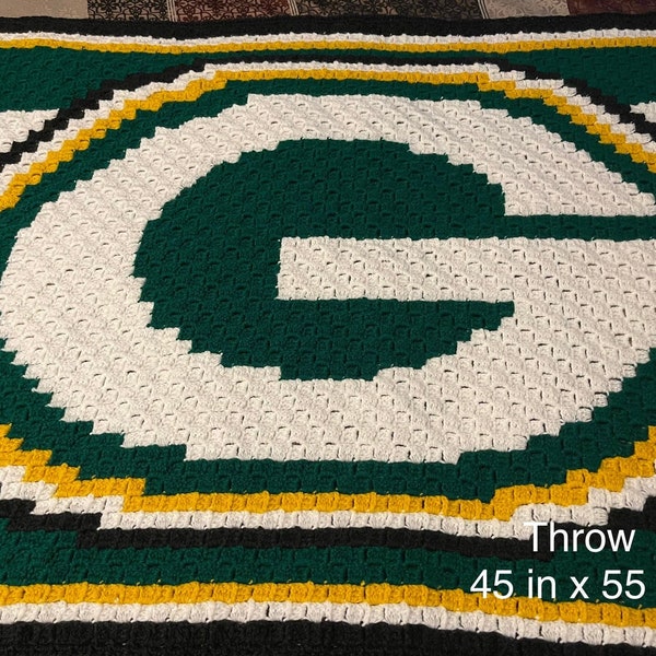 PATTERN, Green Bay Packers Throw (C2C Graph and Written Instructions)