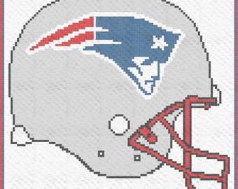 New England Patriots Mini C2C Crochet Blanket Pattern