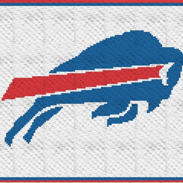 Pattern, Buffalo Bills C2C Crochet Throw (Graph & Written Instructions)