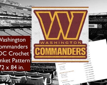 Pattern, Washington Commanders HDC Crochet Blanket