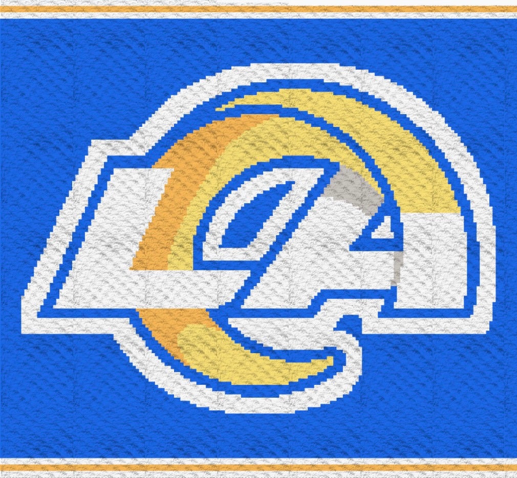 Pattern, LA Rams HDC Crochet Throw Blanket - Etsy